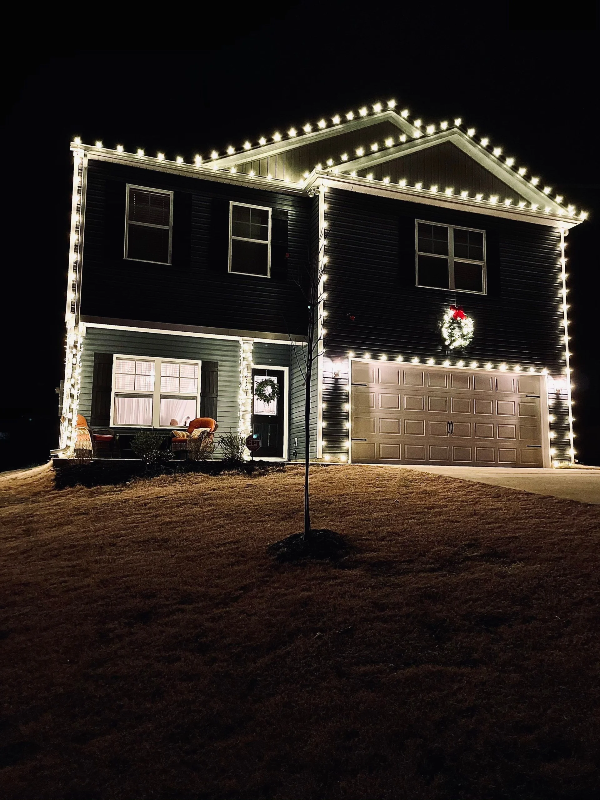 Christmas Light installation in Hardin Valley