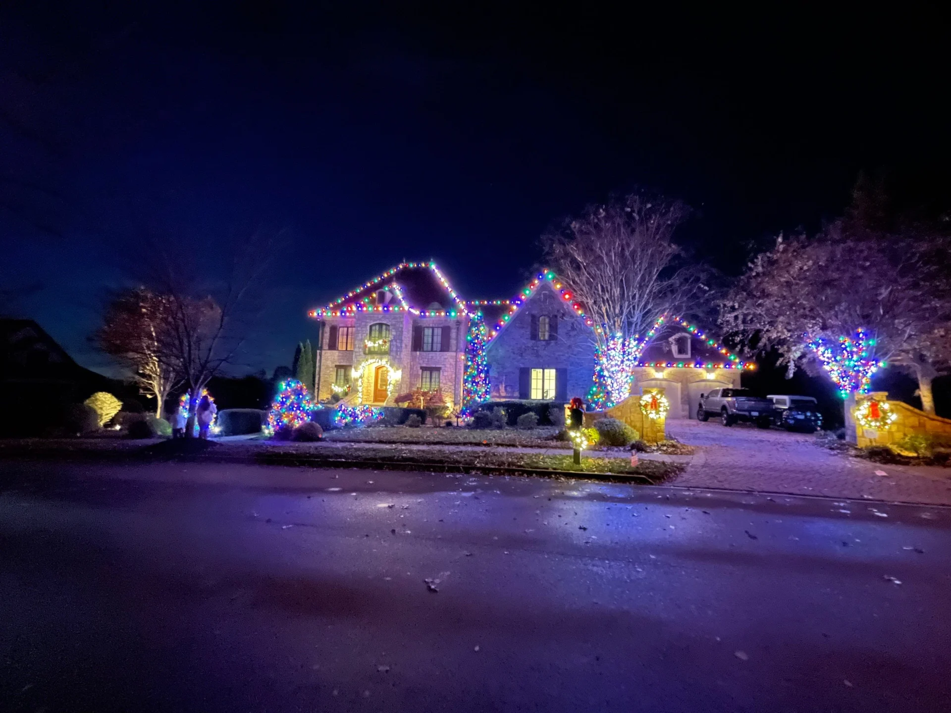 Christmas light installation in Knoxville