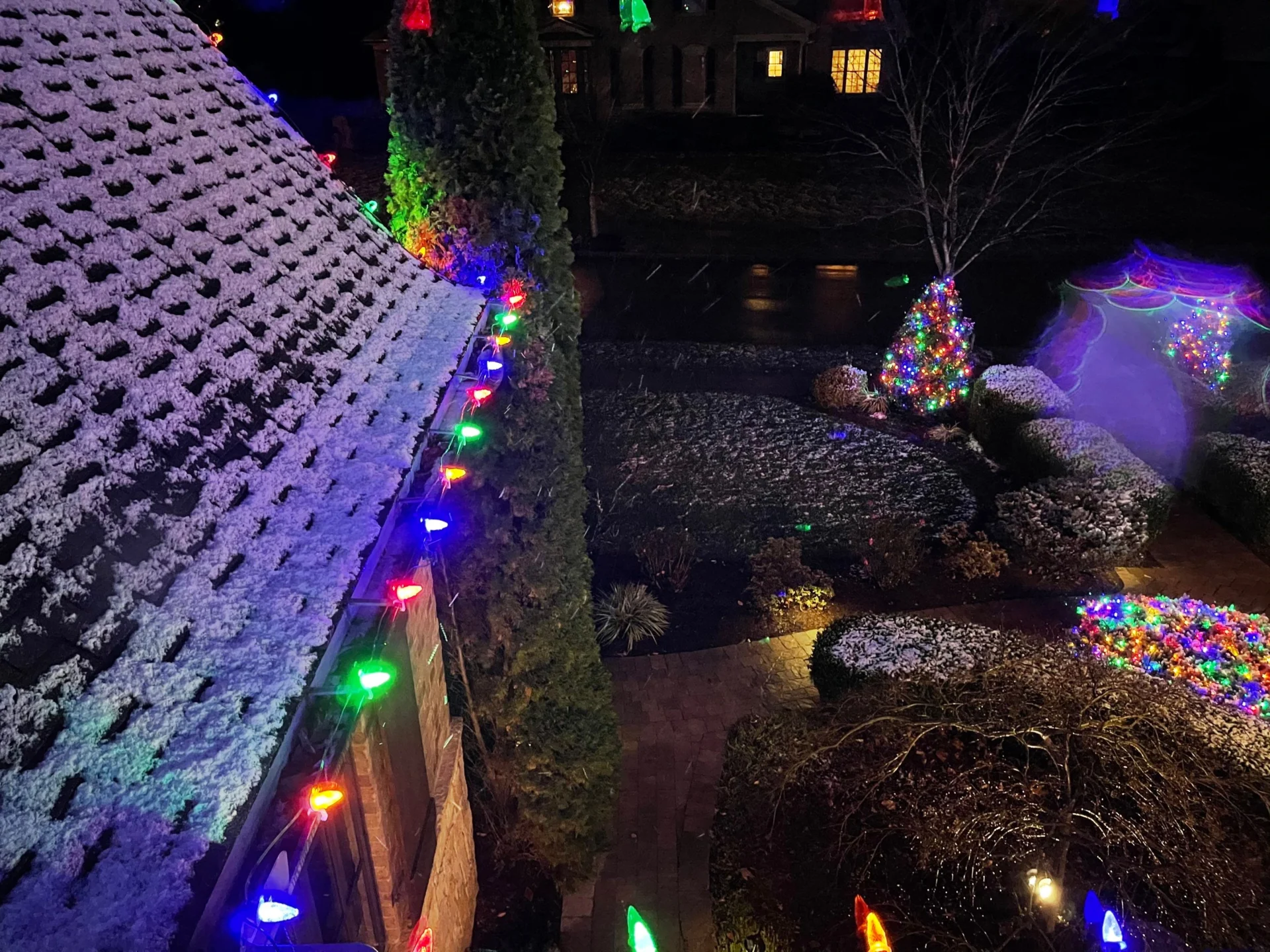 Christmas light installation in Knoxville