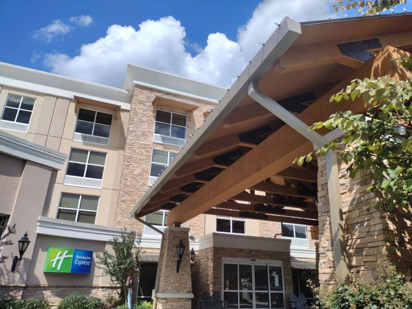 Recent Projects Commercial Holiday lights Installed at holiday inn express in Gatlinburg