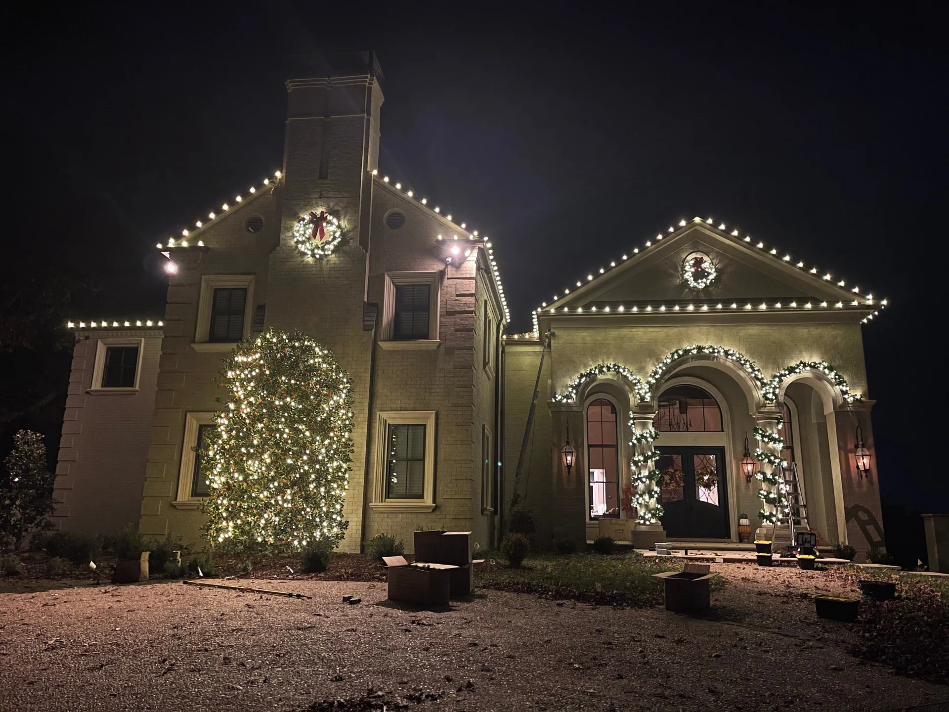 Southern Christmas Light installation in Knoxville
